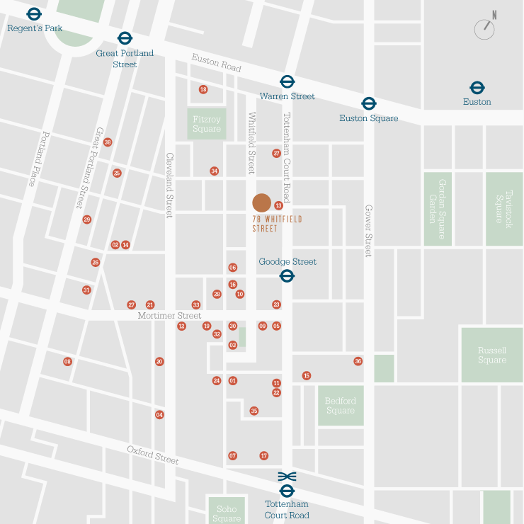 Restaurants map